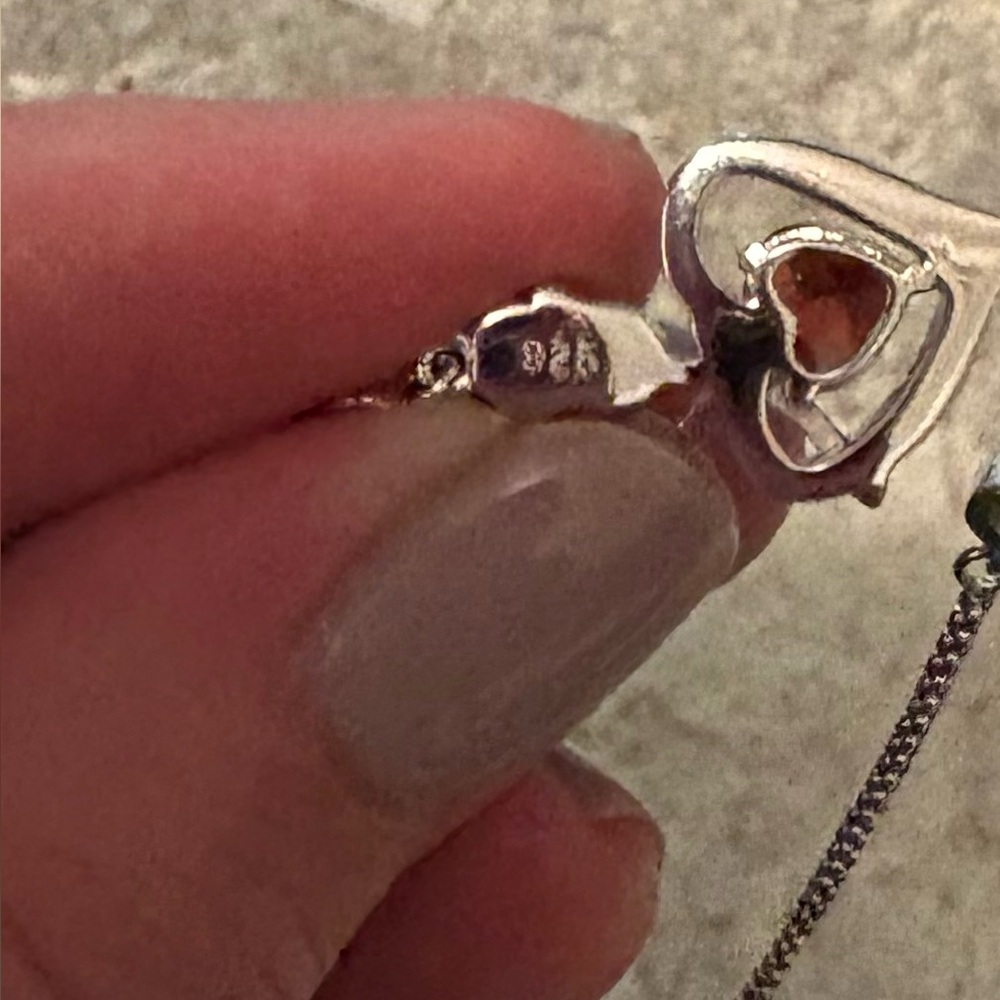 Silver and garnet bracelet - Picture 4 of 4